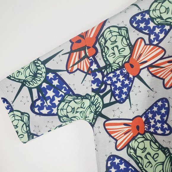 Lularoe Irma T-Shirt Statue of Liberty Sz L - Picture 5 of 10